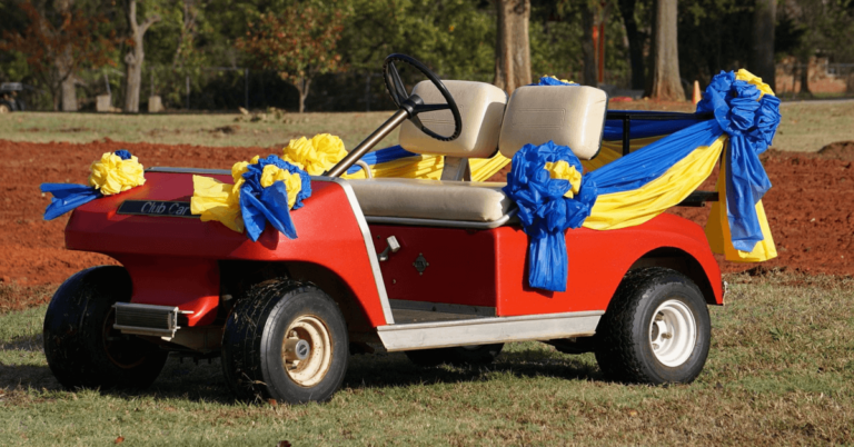 how to decorate your golf cart for a festive look