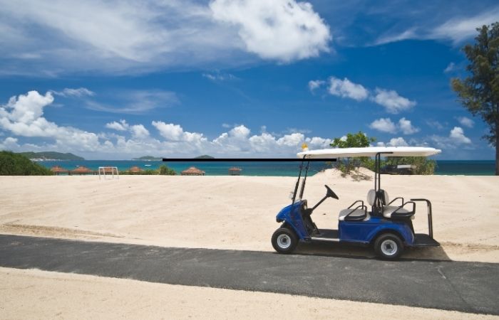 Enjoy Pier 60 Sugar Sand Festival by golf cart
