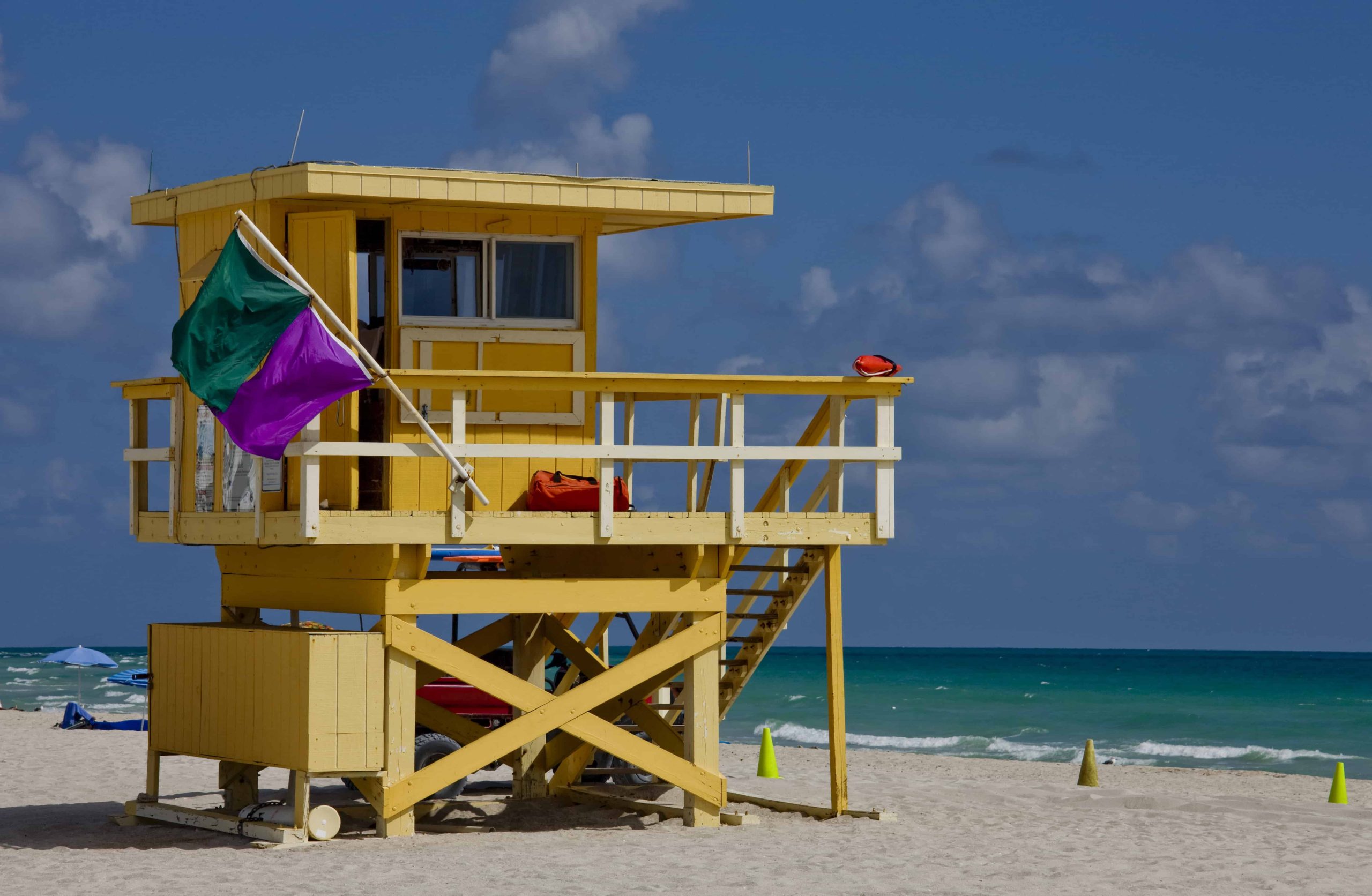 Beach lifeguard tower representing Florida beach vacations