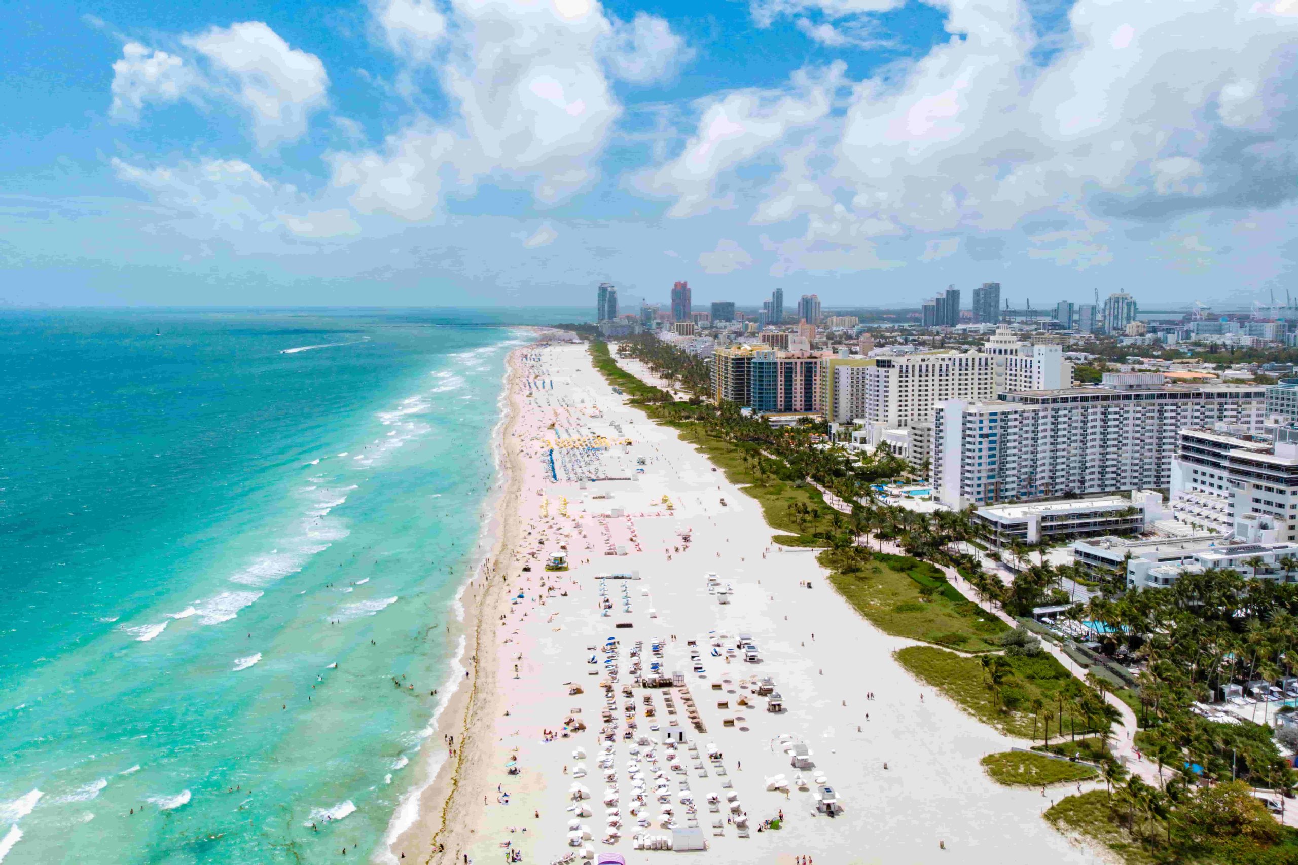 Florida beach view for street legal golf cart rentals